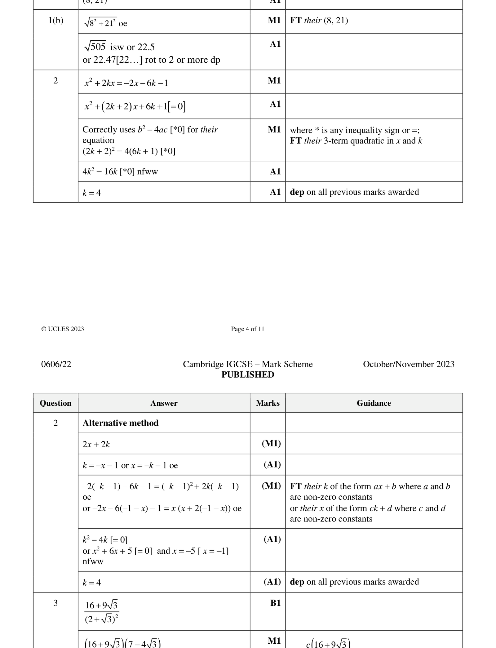 0606_w23_qp_22_q2 mark scheme