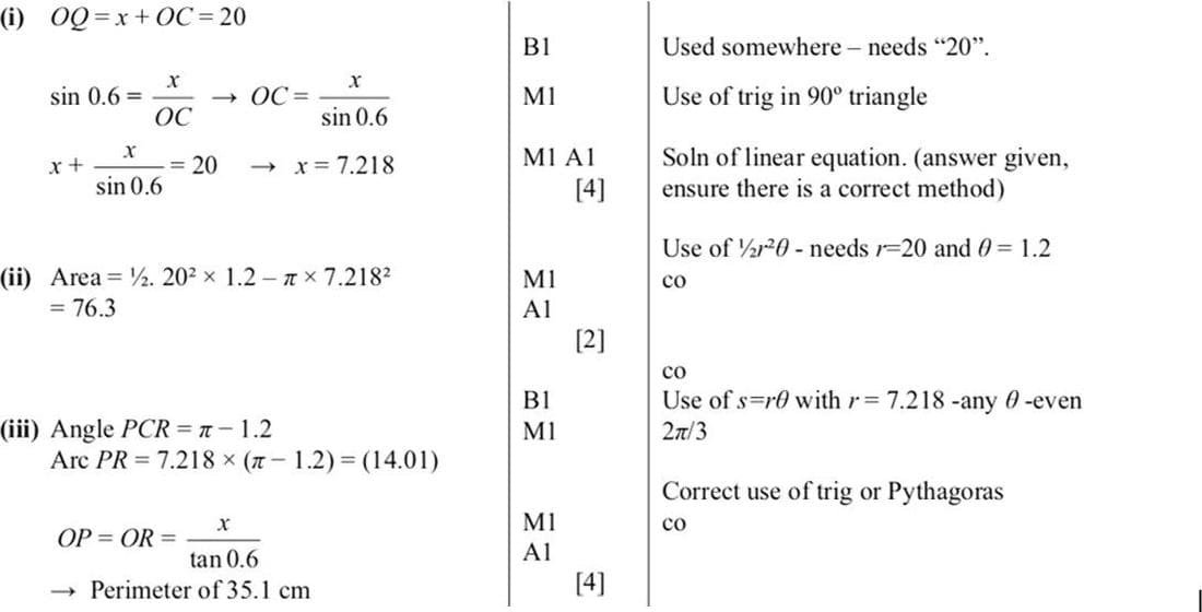 Mark scheme for November 2012 P12 Q11