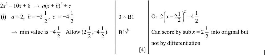 Mark scheme for June 2014 P13 Q8i