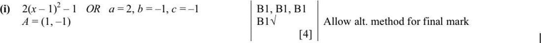 Mark scheme for June 2011 P11 Q10i