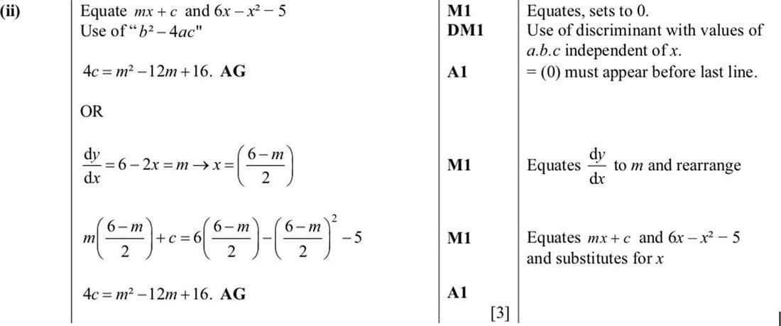 Mark scheme for June 2016 p12 q11ii