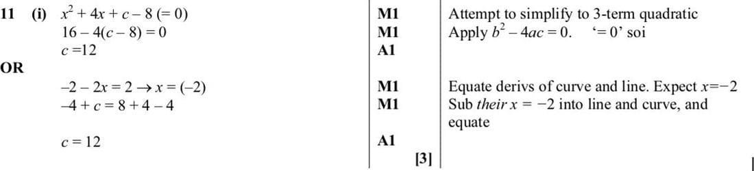 Mark scheme for June 2014 p11 q11i