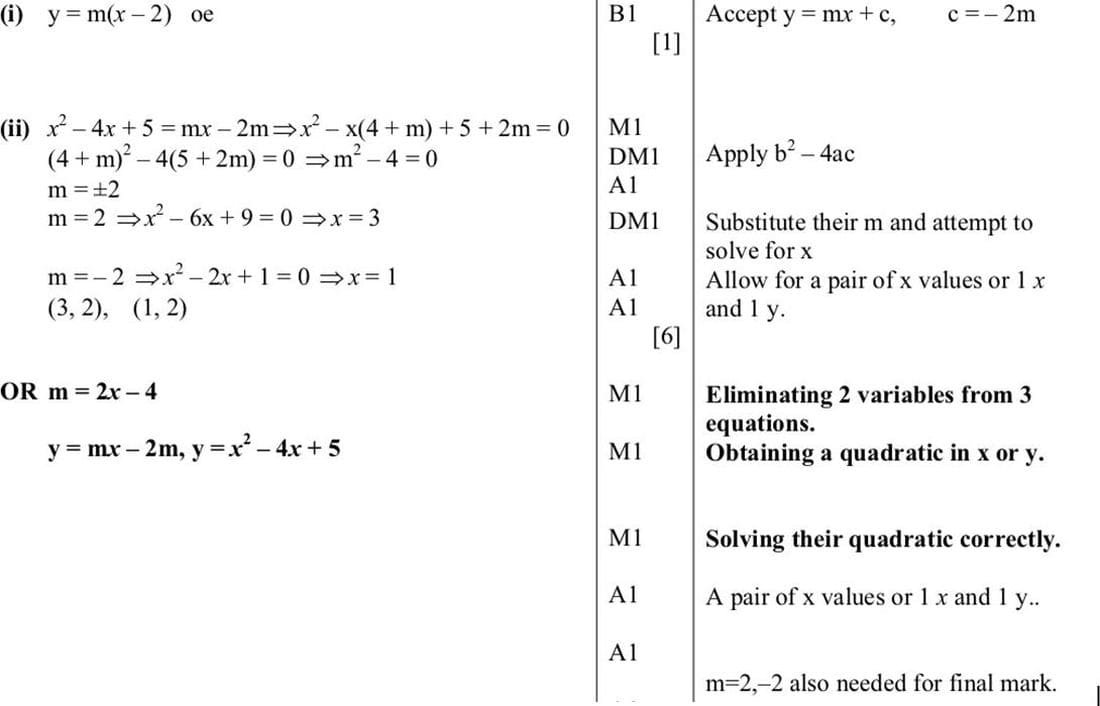 Mark scheme for Nov 2011 p13 q7