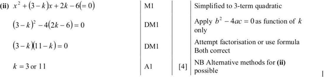 Mark scheme for Nov 2011 p11 q9ii