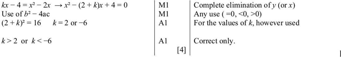 Mark scheme for June 2009 p1 q2