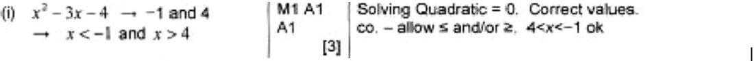 Mark scheme for November 2006 P1 Q10i