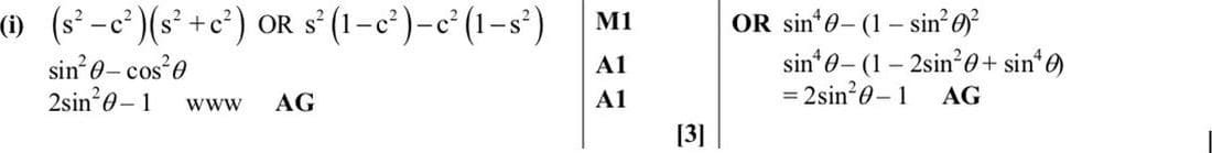 Mark scheme for November 2014 P13 Q5i
