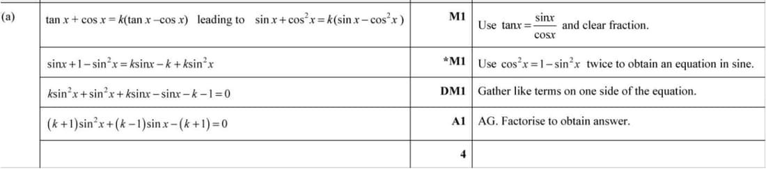 Mark scheme for November 2021 P13 Q7a