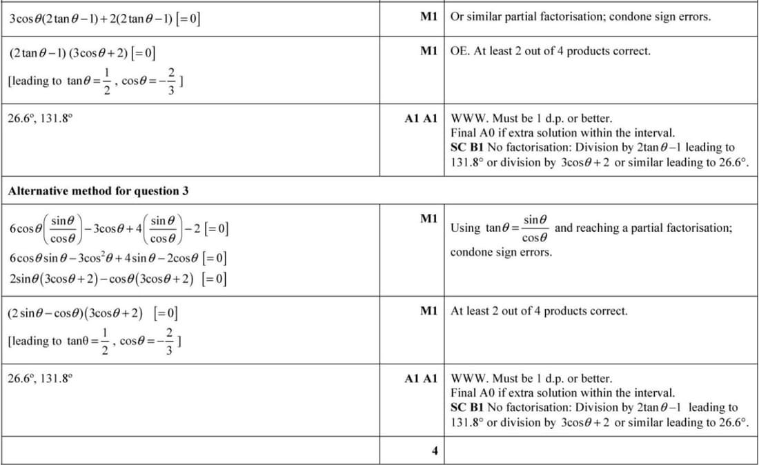 Mark scheme for November 2021 P11 Q3