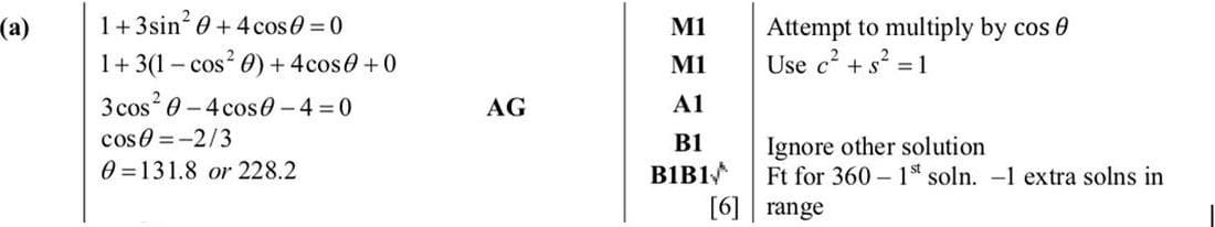 Mark scheme for November 2015 P13 Q7a