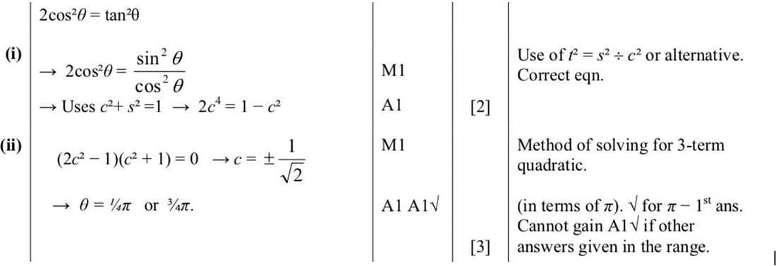 Mark scheme for June 2013 P13 Q3