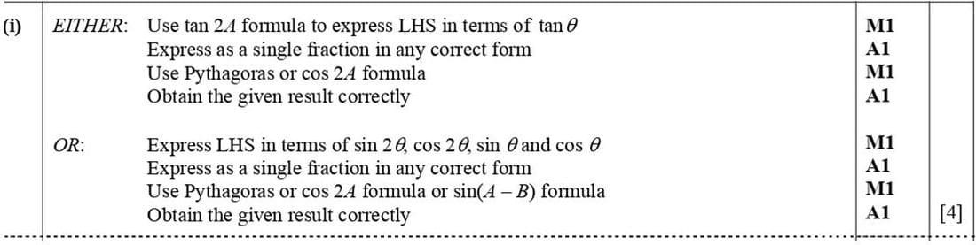 9709 P31-P32 Nov 2016 Q5i mark scheme